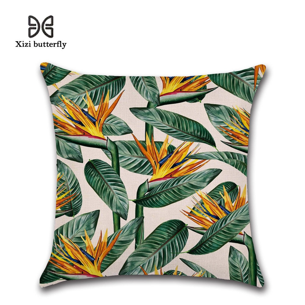 Tropical Plants Style Cushion Cover